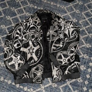 Tanner’s Avenue Vintage Embroidered Genuine Leather Jacket Men’s 4XL